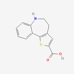 5,6-Dihydro-4H-benzo[b]thieno[2,3-d]azepine-2-carboxylic acid chemical structure (CAS 153894-33-8)
