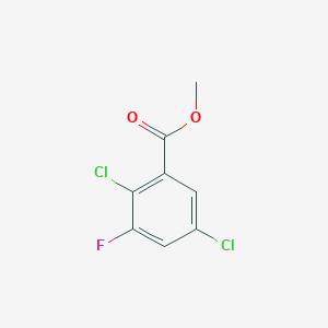 Methyl 2,5-dichloro-3-fluorobenzoate chemical structure (CAS 1538964-46-3)