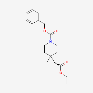 (R)-6-Benzyl 1-ethyl 6-azaspiro[2.5]octane-1,6-dicarboxylate chemical structure (CAS 1539277-94-5)