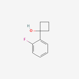 1-(2-Fluorophenyl)cyclobutan-1-ol chemical structure (CAS 1539420-76-2)