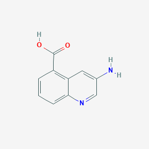 3-Aminoquinoline-5-carboxylic acid chemical structure (CAS 1539636-62-8)