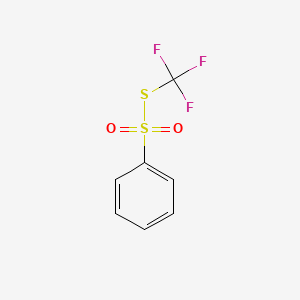 S-(Trifluoromethyl) benzenesulfonothioate chemical structure (CAS 15398-96-6)