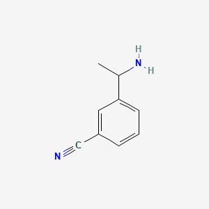 3-(1-Aminoethyl)benzonitrile chemical structure (CAS 153994-67-3)