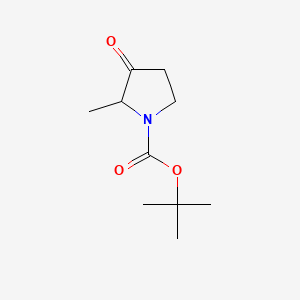 tert-Butyl 2-methyl-3-oxopyrrolidine-1-carboxylate chemical structure (CAS 1539946-20-7)
