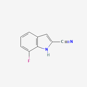 7-Fluoro-1H-indole-2-carbonitrile chemical structure (CAS 1539961-71-1)