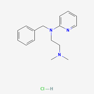 N1-Benzyl-N2,N2-dimethyl-N1-(pyridin-2-yl)ethane-1,2-diamine hydrochloride chemical structure (CAS 154-69-8)