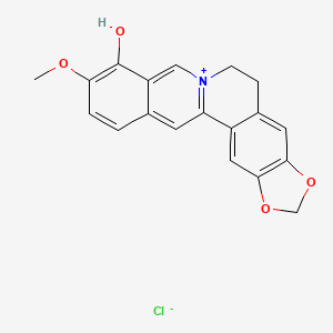 9-Hydroxy-10-methoxy-5,6-dihydro-[1,3]dioxolo[4,5-g]isoquinolino[3,2-a]isoquinolin-7-ium chloride chemical structure (CAS 15401-69-1)