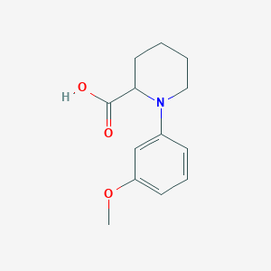1-(3-Methoxyphenyl)piperidine-2-carboxylic acid chemical structure (CAS 1540181-14-3)