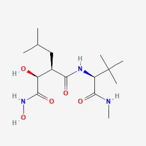 (2R,3S)-N1-((S)-3,3-dimethyl-1-(methylamino)-1-oxobutan-2-yl)-N4,3-dihydroxy-2-isobutylsuccinamide chemical structure (CAS 154039-60-8)