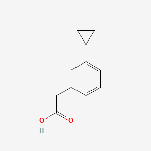 2-(3-Cyclopropylphenyl)acetic acid chemical structure (CAS 1540440-87-6)