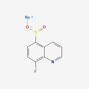 Sodium 8-fluoroquinoline-5-sulfinate chemical structure (CAS 1541001-12-0)