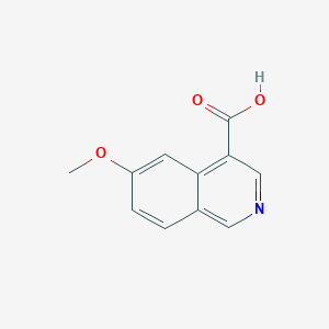 6-Methoxyisoquinoline-4-carboxylic acid chemical structure (CAS 1541071-15-1)