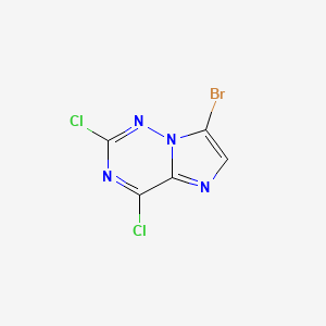7-Bromo-2,4-dichloroimidazo[2,1-f][1,2,4]triazine chemical structure (CAS 1541253-70-6)
