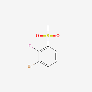 1-Bromo-2-fluoro-3-(methylsulfonyl)benzene chemical structure (CAS 1541305-10-5)