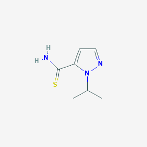 1-Isopropyl-1H-pyrazole-5-carbothioamide chemical structure (CAS 1541373-97-0)