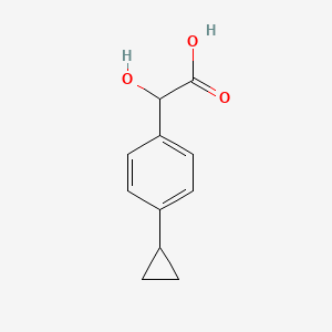 2-(4-Cyclopropylphenyl)-2-hydroxyacetic acid chemical structure (CAS 1541522-02-4)