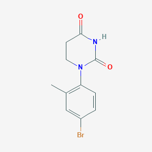 1-(4-Bromo-2-methylphenyl)dihydropyrimidine-2,4(1H,3H)-dione chemical structure (CAS 1541631-93-9)