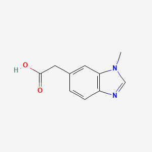 2-(1-Methyl-1H-benzo[d]imidazol-6-yl)acetic acid chemical structure (CAS 1541710-89-7)