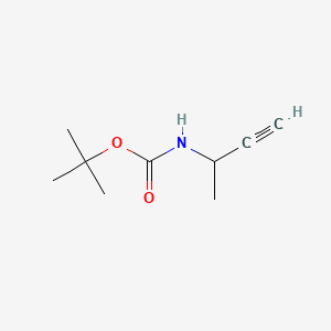 tert-Butyl but-3-yn-2-ylcarbamate chemical structure (CAS 154181-98-3)