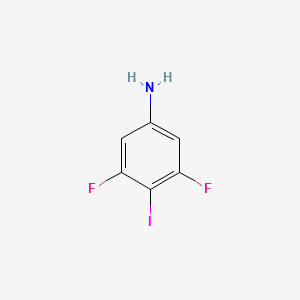 3,5-Difluoro-4-iodoaniline chemical structure (CAS 1542-34-3)