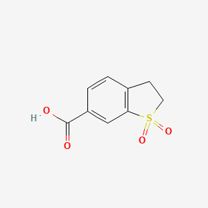2,3-Dihydrobenzo[b]thiophene-6-carboxylic acid 1,1-dioxide chemical structure (CAS 1542025-11-5)