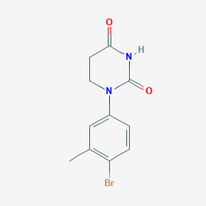 1-(4-Bromo-3-methylphenyl)dihydropyrimidine-2,4(1H,3H)-dione chemical structure (CAS 1542076-40-3)