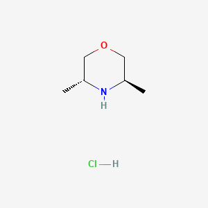(3R,5R)-3,5-Dimethylmorpholine hydrochloride chemical structure (CAS 1542268-31-4)