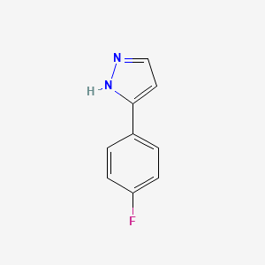 3-(4-Fluorophenyl)pyrazole chemical structure (CAS 154258-82-9)