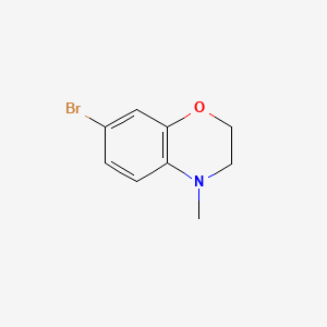 7-Bromo-4-methyl-3,4-dihydro-2H-benzo[b][1,4]oxazine chemical structure (CAS 154264-95-6)
