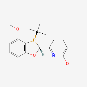 2-((2R,3R)-3-(tert-butyl)-4-methoxy-2,3-dihydrobenzo[d][1,3]oxaphosphol-2-yl)-6-methoxypyridine chemical structure (CAS 1542796-16-6)