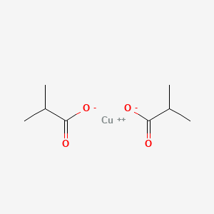 Copper(II) isobutyrate chemical structure (CAS 15432-56-1)