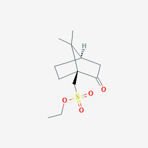 Ethyl ((1S,4R)-7,7-dimethyl-2-oxobicyclo[2.2.1]heptan-1-yl)methanesulfonate chemical structure (CAS 154335-57-6)