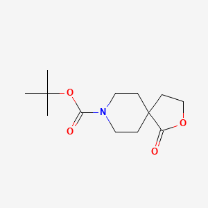 tert-Butyl 1-oxo-2-oxa-8-azaspiro[4.5]decane-8-carboxylate chemical structure (CAS 154348-08-0)
