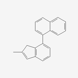 1-(2-Methyl-1H-inden-7-yl)naphthalene chemical structure (CAS 154380-68-4)