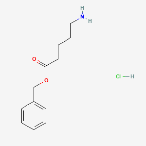 Benzyl 5-aminopentanoate hydrochloride chemical structure (CAS 154407-91-7)