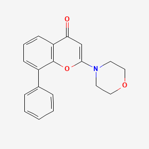 2-Morpholino-8-phenyl-4H-chromen-4-one chemical structure (CAS 154447-36-6)