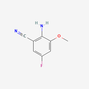 2-Amino-5-fluoro-3-methoxybenzonitrile chemical structure (CAS 1545025-47-5)