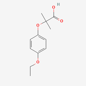 Propanoicacid,2-(4-ethoxyphenoxy)-2-methyl- chemical structure (CAS 154548-95-5)