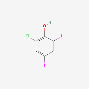 2-Chloro-4,6-diiodophenol chemical structure (CAS 15459-49-1)