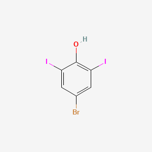 4-Bromo-2,6-diiodophenol chemical structure (CAS 15459-51-5)