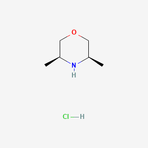 (3R,5S)-rel-3,5-Dimethylmorpholine hydrochloride chemical structure (CAS 154596-17-5)