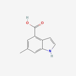6-Methyl-1H-indole-4-carboxylic acid chemical structure (CAS 1546171-82-7)