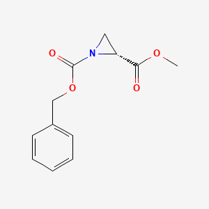 1-Benzyl 2-methyl (R)-aziridine-1,2-dicarboxylate chemical structure (CAS 154632-86-7)