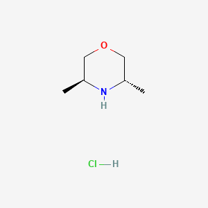 (3S,5S)-3,5-Dimethylmorpholine hydrochloride chemical structure (CAS 154634-94-3)