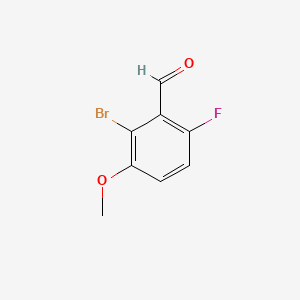 2-Bromo-6-fluoro-3-methoxybenzaldehyde chemical structure (CAS 154650-22-3)