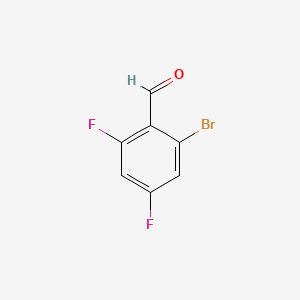 2-Bromo-4,6-difluorobenzaldehyde chemical structure (CAS 154650-59-6)