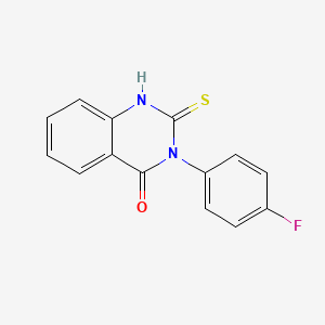 3-(4-Fluorophenyl)-2-thioxo-2,3-dihydroquinazolin-4(1H)-one chemical structure (CAS 1547-15-5)