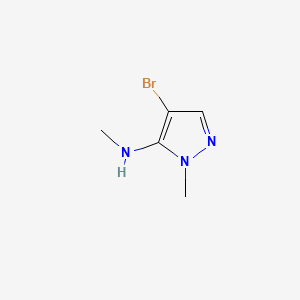 4-Bromo-N,1-dimethyl-1H-pyrazol-5-amine chemical structure (CAS 1547006-73-4)