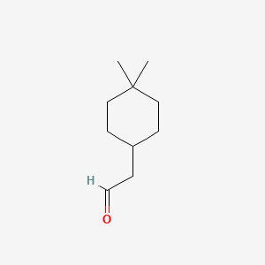 2-(4,4-Dimethylcyclohexyl)acetaldehyde chemical structure (CAS 1547036-81-6)