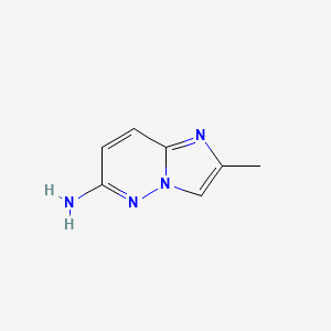 2-Methylimidazo[1,2-b]pyridazin-6-amine chemical structure (CAS 154704-35-5)